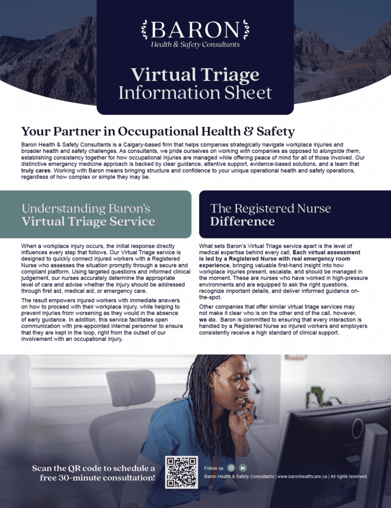 Virtual Triage Information Sheet.